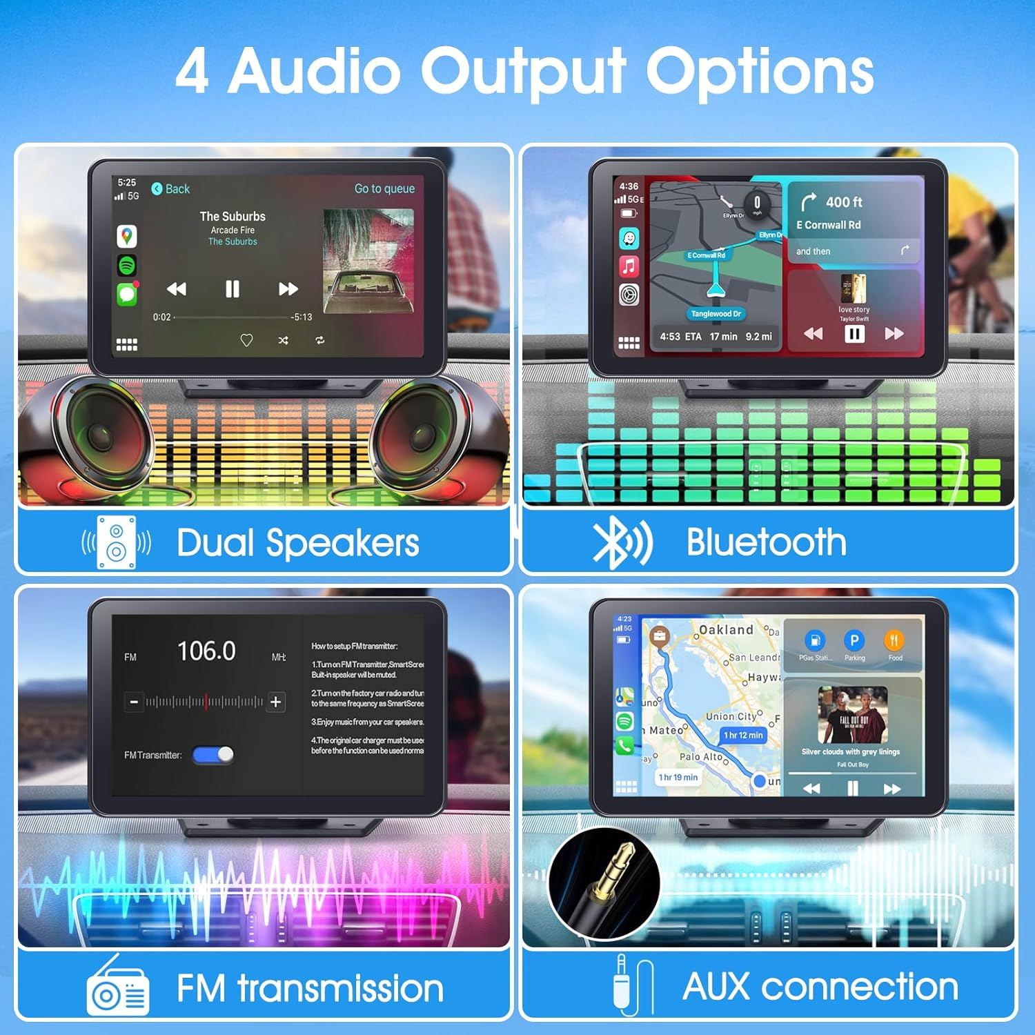 Portable Wireless Carplay Screen