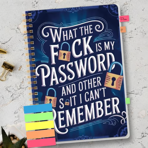 ⏰Last 4 hours📅Funny Password Notebook - Spiral Bound with Lock Icons