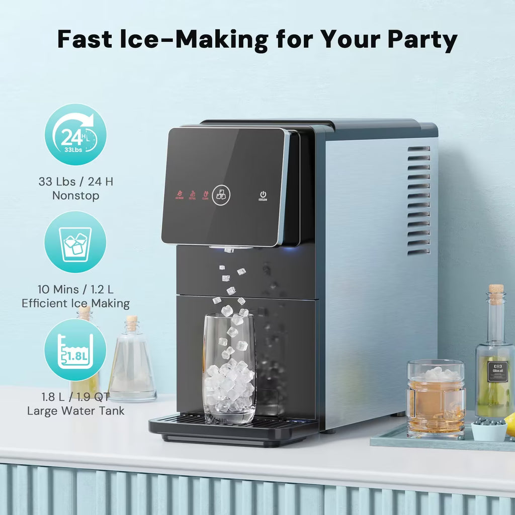 33lbs Countertop Nugget Ice Maker 58015RIM0-BLACK
