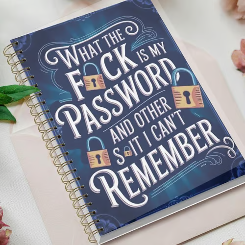 ⏰Last 4 hours📅Funny Password Notebook - Spiral Bound with Lock Icons