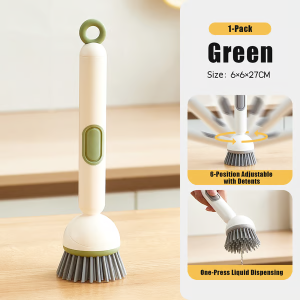 🔥 Limited stock! last day 49% OFF-🎁6-in-1 Rotatable Dish Brush with Detergent Dispenser