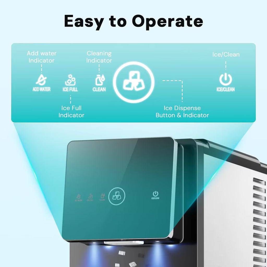33lbs Countertop Nugget Ice Maker 58015RIM0-BLACK