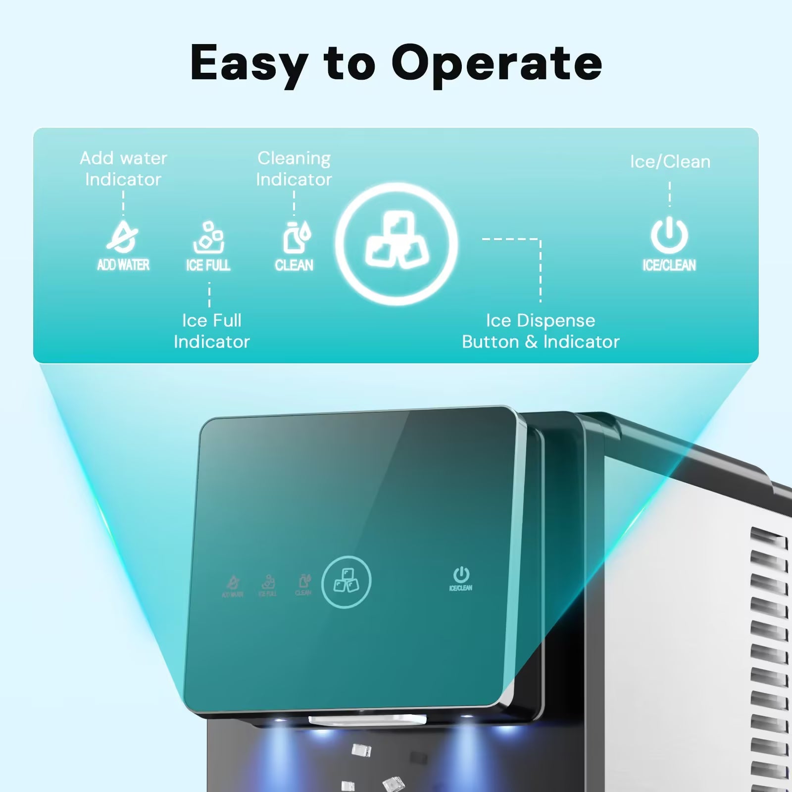 33lbs Countertop Nugget Ice Maker 58015RIM0-BLACK