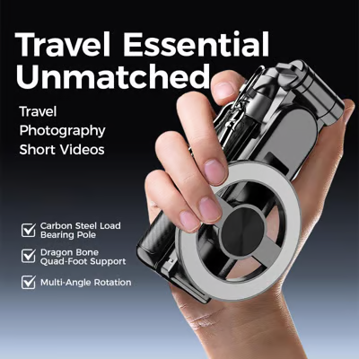 🔥 Limited stock! Summer Gifts Discount 49% OFF-🎁🎁4-in-1 Multifunctional 360° Rotation Magnetic Selfie Stick