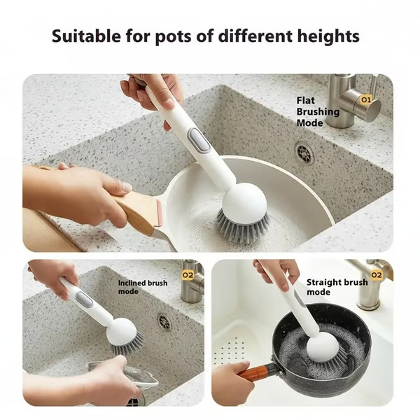 🔥 Limited stock! last day 49% OFF-🎁6-in-1 Rotatable Dish Brush with Detergent Dispenser