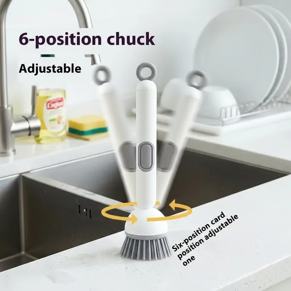 🔥 Limited stock! last day 49% OFF-🎁6-in-1 Rotatable Dish Brush with Detergent Dispenser