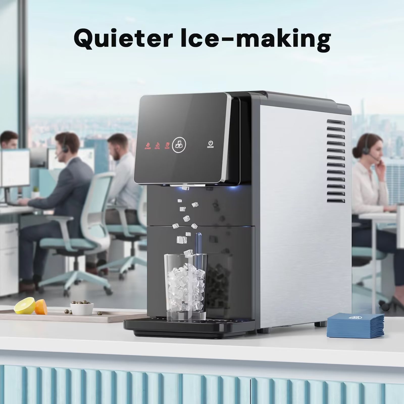 33lbs Countertop Nugget Ice Maker 58015RIM0-BLACK