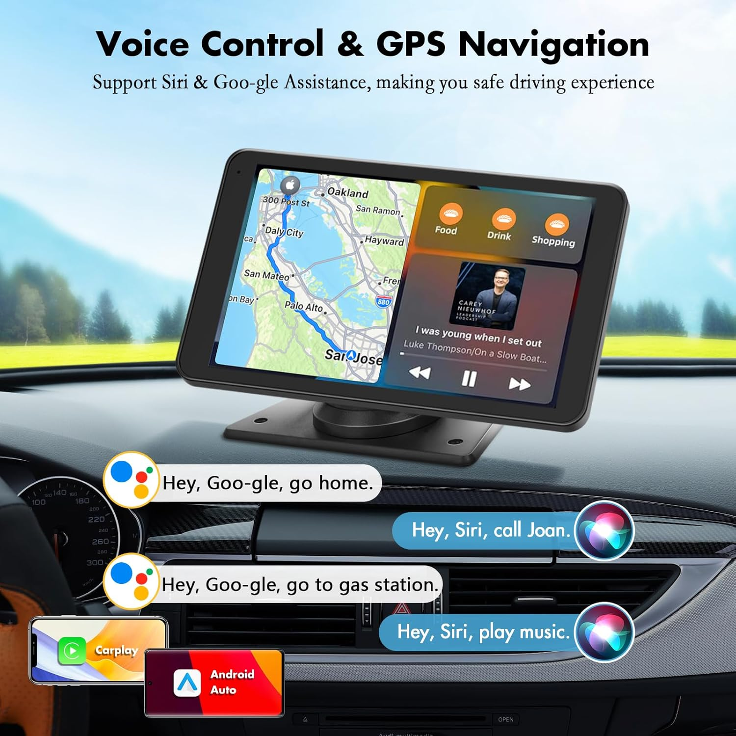 Portable Wireless Carplay Screen