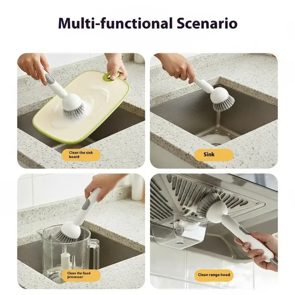 🔥 Limited stock! last day 49% OFF-🎁6-in-1 Rotatable Dish Brush with Detergent Dispenser