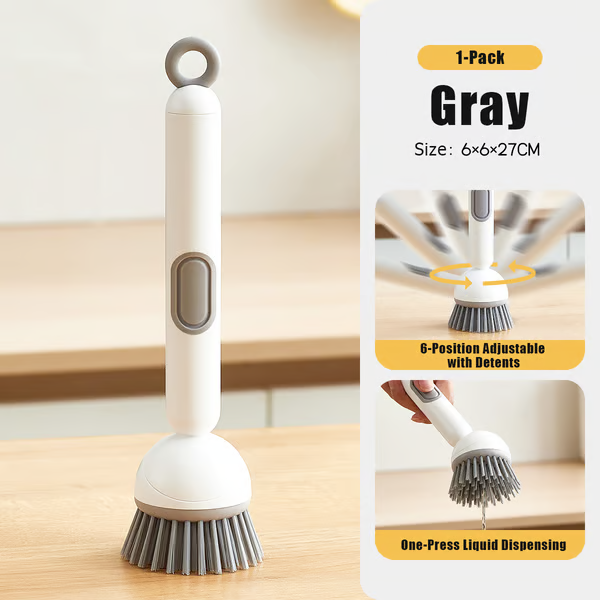 🔥 Limited stock! last day 49% OFF-🎁6-in-1 Rotatable Dish Brush with Detergent Dispenser