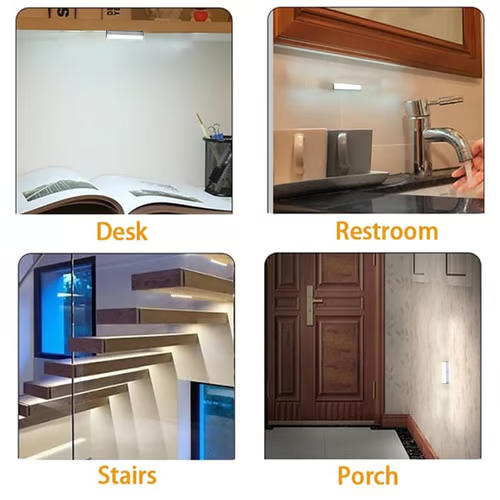 🔥💡 Punch-free Smart Sensor Magnetic Rechargeable LED Lights
